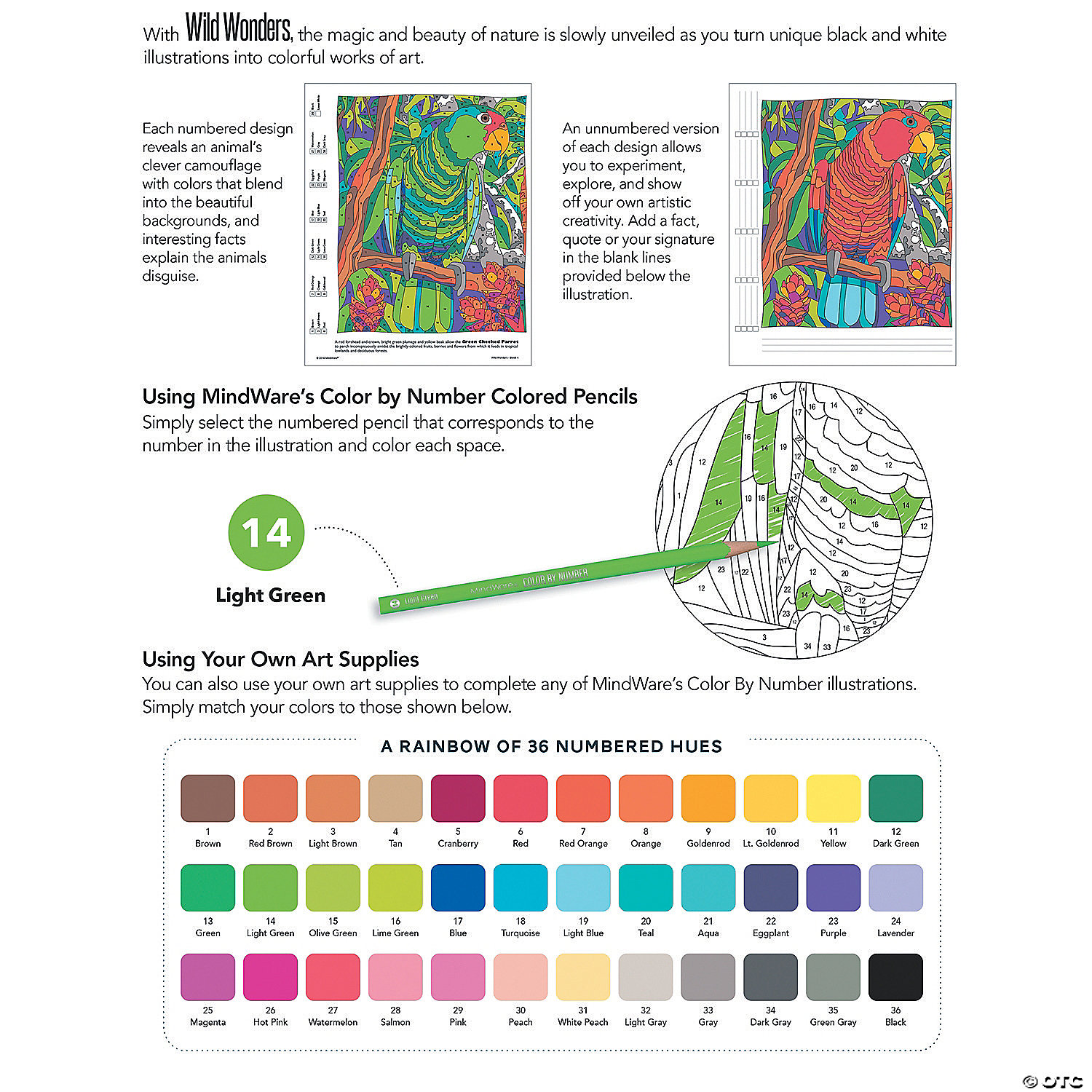 Wild Wonders Color by Number: Book 3 MW Wild Wonders Color By Number: Book 3 -MindWare SHOP wild wonders color by number book 313767362 a02