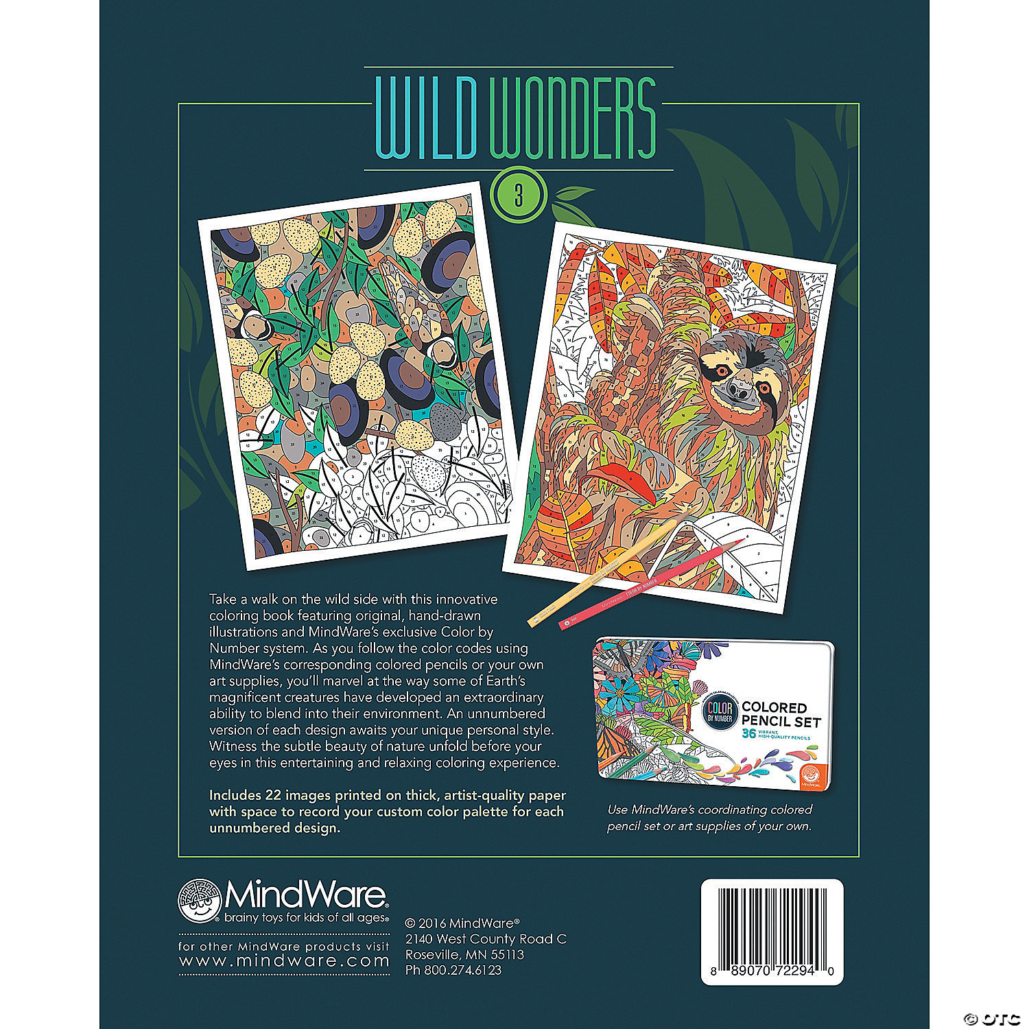 Wild Wonders Color by Number: Book 3 MW Wild Wonders Color By Number: Book 3 -MindWare SHOP wild wonders color by number book 313767362 a03