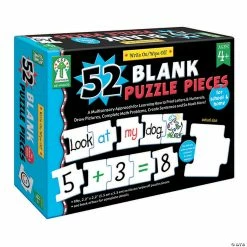 MW Write-On/Wipe-Off- 52 Blank Puzzle Pieces Puzzle, 2 Sets
